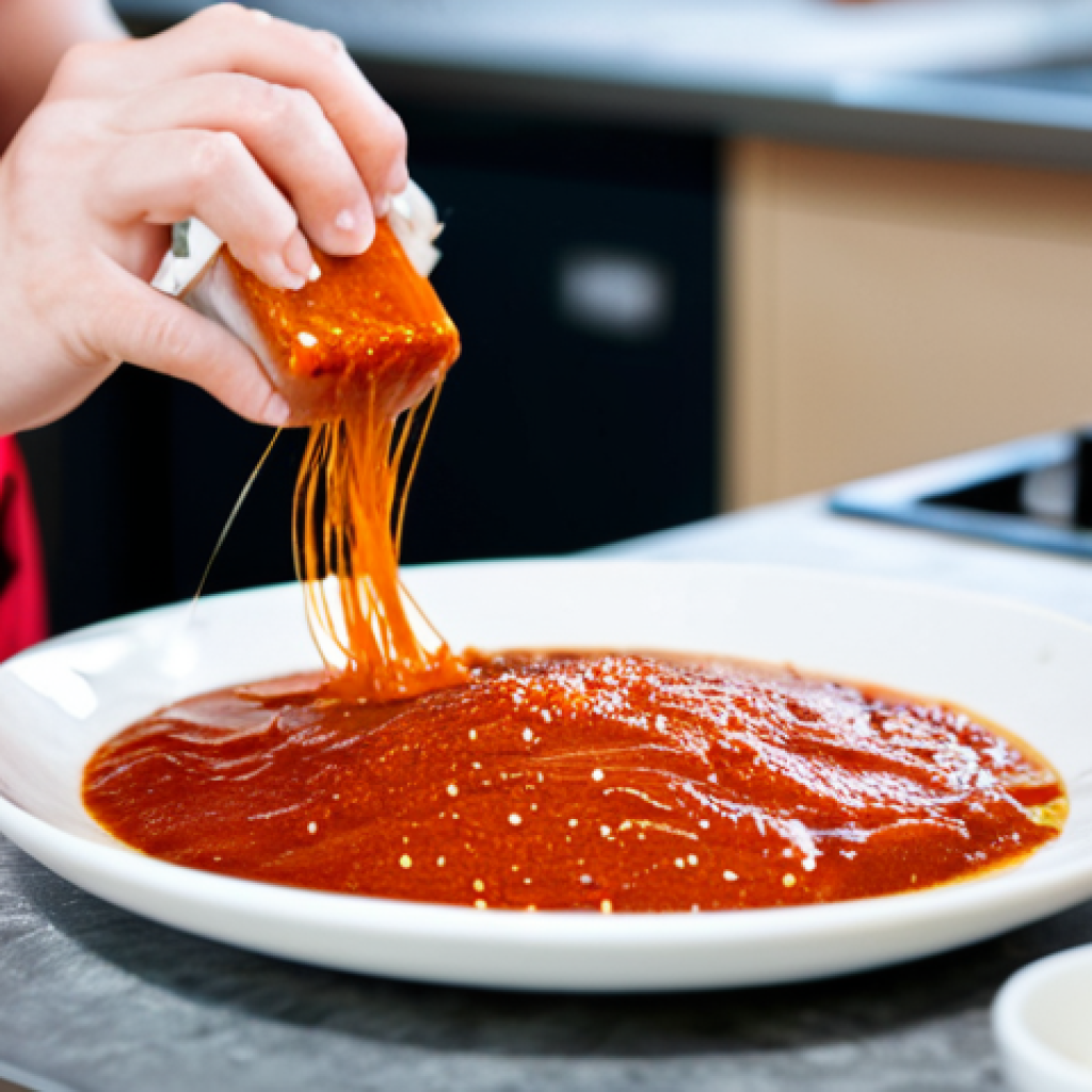 자가 발효로 만든 건강한 탕수육 - Fermented Marinade Preparation**
"Close-up shot of a chef's hands preparing a marinade in a brightl...